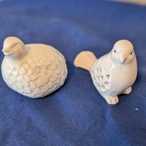 White Porcelain Bird Figurines